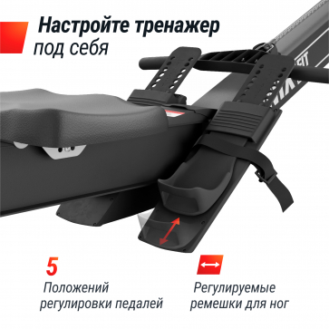 Гребной тренажер UNIX Fit PRO Air Magnetic Rower-X Black - 11